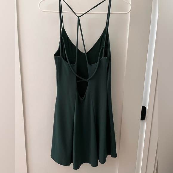 Emerald Green Strappy Back Skater Minidress size Small - Picture 4 of 8